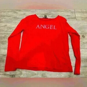 Victoria’s Secret Angel red sleep long sleeve lounge top size small